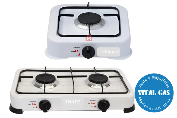 Anafe de 1 y 2 hornallas Vital Gas - venta mayorista